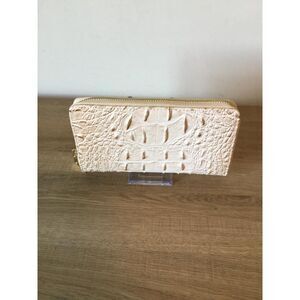 Crocodile Embossed Faux Leather Zip Around Long Wallet NWOT